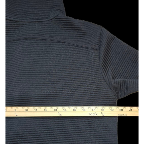 MPG Mondetta Ottoman Rib Tunic Jacket Black Longline Full Zip Large - Picture 8 of 9